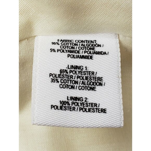 Derek Lam 10 Crosby Jacket Womens 2 Peplum Ivory Fringe Lapel Blazer Textured - Picture 9 of 10